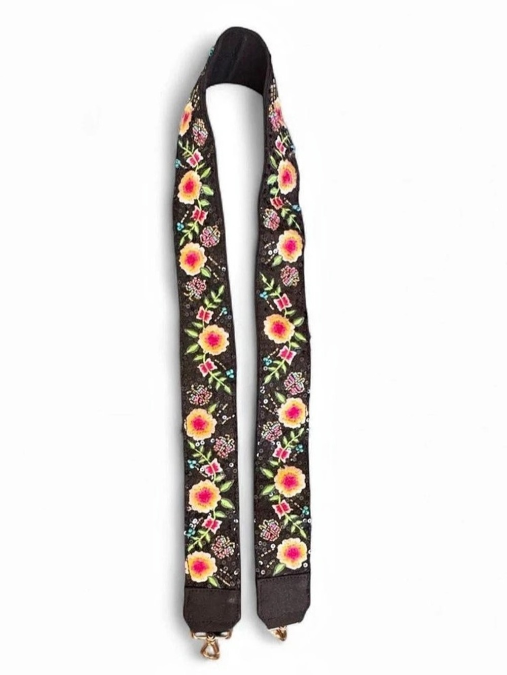 America & Beyond Floral Beaded Sequin Embellished Bag Strap